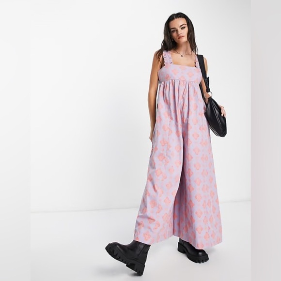 Free People Katya printed jumpsuit in Lilac (D10) - Picture 2 of 11